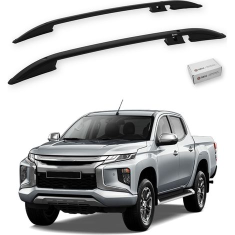 TURTLE kompatibel mit Mitsubishi L200 (Mk5) 2015-2025 Dachreling Crown Schwarz (1/5)