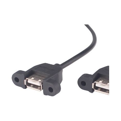 USB-Verlängerungskabel mit Befestigungslaschen für USB 2.0 Buchse-zu-Buchse-Steckverbinder mit Schraublöchern. (1/5)