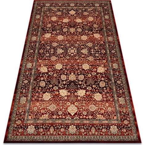 Alfombra de lana KASHQAI 4365 300 Flores, marco burdeos / beige red 160x240 cm
