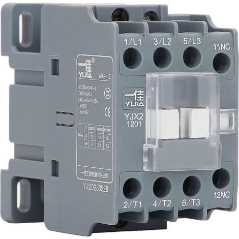 Wechselstrom-Schütz NC 12A Universal-Schienenmontage Silberkontakt Niederspannungs-Motorsteuerung 110V (1/4)
