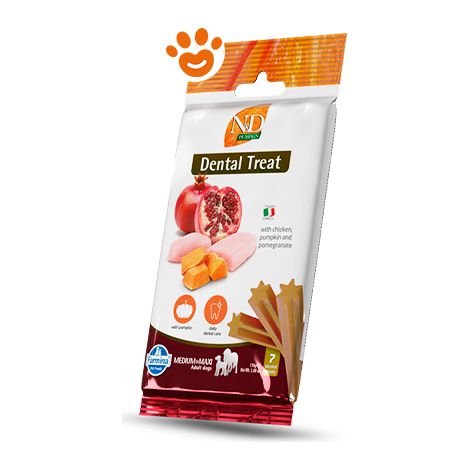 Farmina Dog Snack Dental Treat N&D Pumpkin Pollo Medium/Maxi - Confezione 100 Gr - Snack