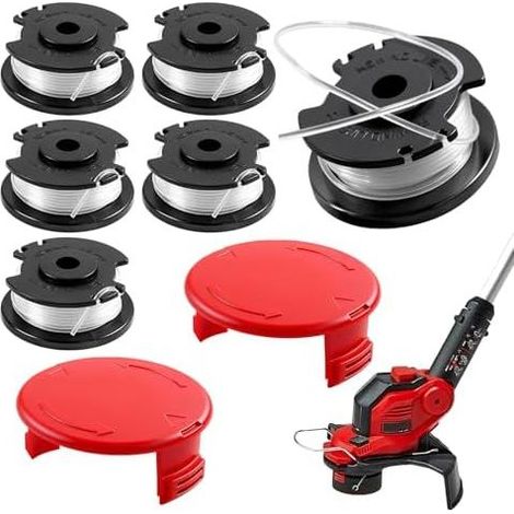 Stück Ersatzgarnspulen für EIN-Hell GE-CT 18/28 Li, Freischneider Nylon Li & GE-CT Li TC 5,2M1,6mm (6 Spulen + 2 Kappen) Stück - (1/5)