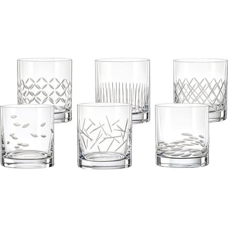 Lot de 6 Verres à Whisky en Cristallin Transparent 280 ml pour Dégustation de Spiritueux - PANGIVO (1/4)