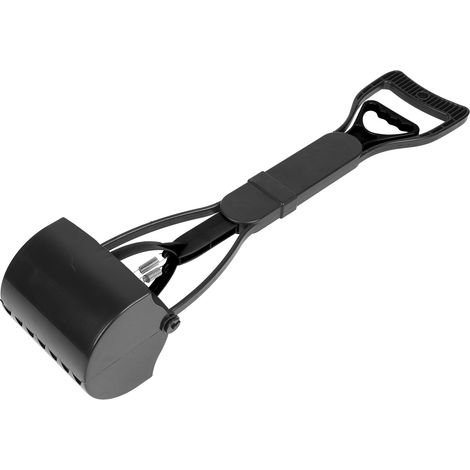 Ramasse-crottes à long manche pour chiens et chats - Outil de nettoyage noir (1/5)