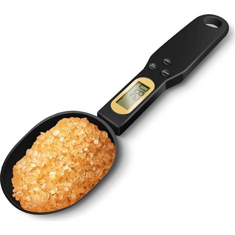 Cuillère doseuse électronique de cuisine (noire) 500 g/0,1 g, numérique-AquaForge (1/5)