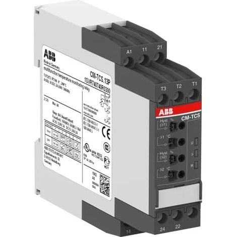 Relais Contrôle Température 0...+200°C 24-240VAC/DC ressort 1SVR740740R0300 ABB 274074003