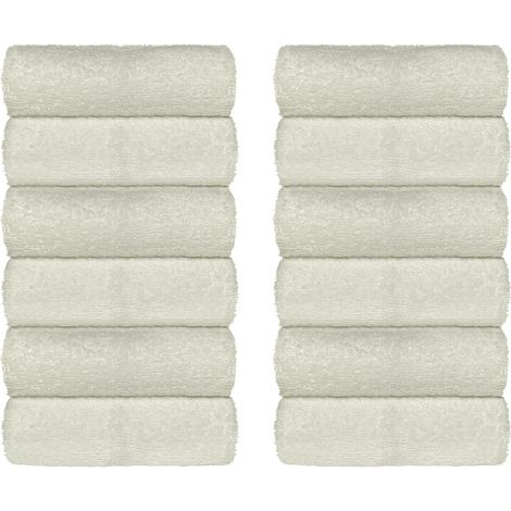 Set Asciugamani Bagno 100% Cotone Super Assorbenti Telo Doccia Spugna Professionali Salvietta Lavetta Viso Asciugamano Salviette Teli Asciugamano Ospite Qualità Hotel Lavette 12 Salviette viso - Natur