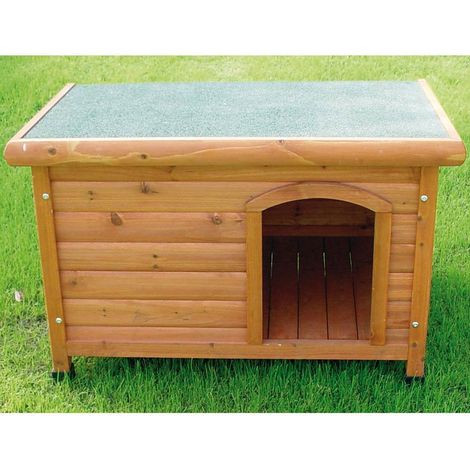 Cuccia da esterno in legno con piedini regolabili modello Shelter per cani: Cuccia 115x82x78 cm (1/2)