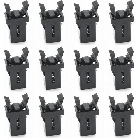 12 Pièces Loquets de Rechange en Plastique,Poubelle peut verrouiller Catch Press Touch Lid Bin Clip Loquet Réparation Serrure de remplacement,Noir (1/5)