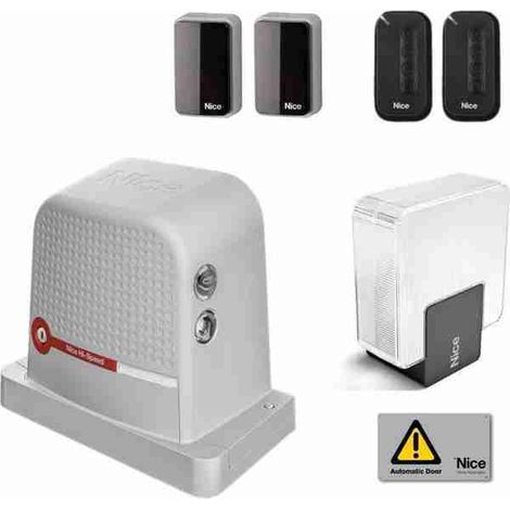 Nice RBS600HSBDKCE - Kit para l'automatización de un cancello corredera hasta a 600 kg. Motorreductor elettromeccanico irreversible, 24 Vdc, rápido, con central y receptor integrada.