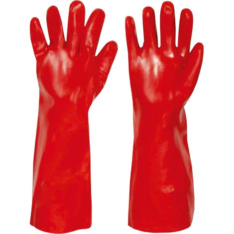 COLUMBIA, Mech. Schutzhandschuh, PVC, rot, 45 cm Gr. 10,5