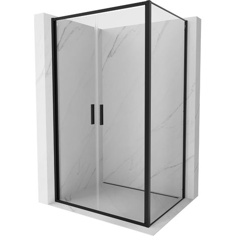 Mexen Exo cabine de douche pivotante 90 x 95 cm, transparent, noir - 814-090-095-70-00 (1/5)