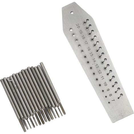 Outil de réparation miniature pour montres en acier inoxydable, comprenant un taraud et une filière à 28 trous, 14 tailles différentes, pour bijoutiers et horlogers. (1/5)