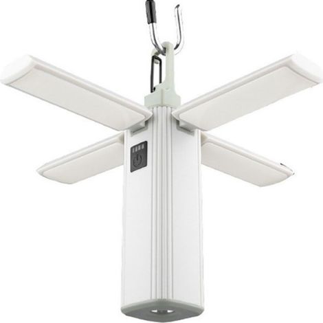 Lampe de Camping Pliante Quatre-Feuilles Solaire, Blanc, Portable Multifonctionnelle (1/5)