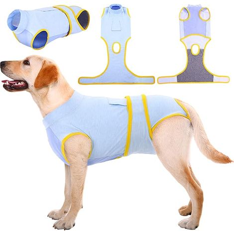 Dog Recovery Suit Size Abdominal Wound Protector Cat Skin Disease Puppy After Surgery (1/5)