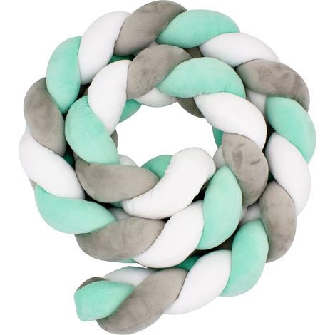 Coussin Tressé À La Main,Tresse Tour de lit Bebe,Tressé Noeud Coussin lit,2m (1/3)