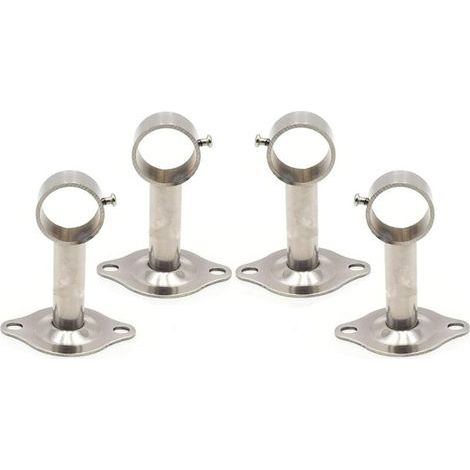 Barra de cortina, 4 piezas Soporte para barra de cortina, soporte de pared para barra de cortina, utilizado para instalar barras de cortina en el techo y también utilizado para instalar barras de ropa (1/5)