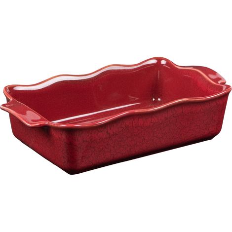 Table Passion - Plat à four rectangle Ely 27x16x7 cm rouge