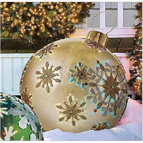 Modèle principal 1 Boule de Noel Geante 60cm, Boule de noël pour extérieur Gonflable, Decoration de Noël pour la Maison Ornements de Noël (1/5)