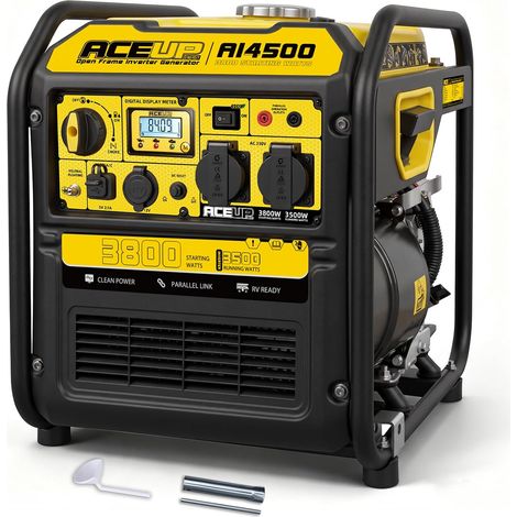 Energy 3800W Inverter Generator with 230V 12V Gasoline Generator for Power Outages and Construction Sites 4-Stroke Smart Display (1/5)