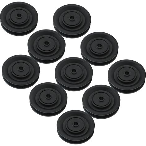Poulie à roulement universelle 90 mm, silencieuse et stable, pour bricolage, avec câble en nylon, idéale pour équipements de gym, portes de garage et grues (lot de 10). (1/5)