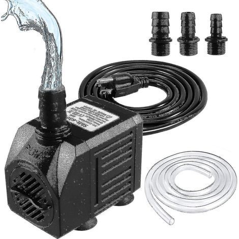 Pompe fontaine submersible 1500L/h – Ultra-silencieuse avec moteur haute performance – Tuyau 1m inclus – Pour aquariums et fontaines extérieures (1/5)