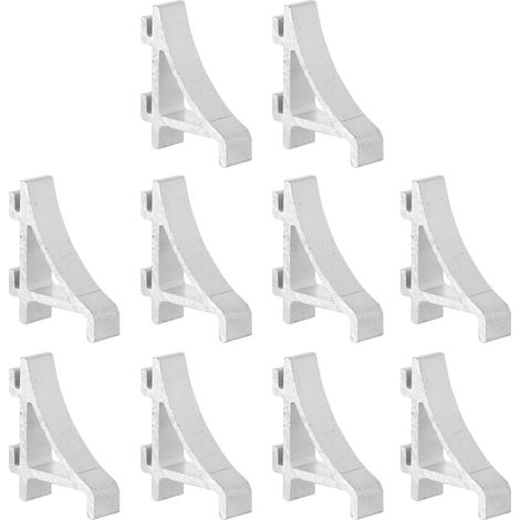 10 PièCes Clips Etagere Frigo - Support Etagere Refrigerateur en Aluminium - Crochet Grille GlacièRe - Fixation Remplacement Universel pour Accessoire Rangement CongéLateur Commercial (1/5)