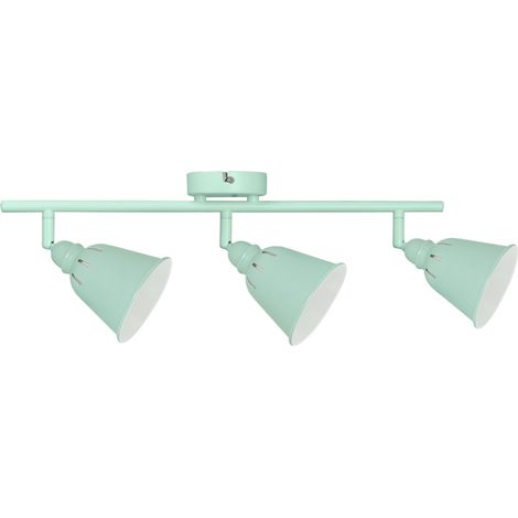 Lampada parete/soffitto orientabile 3 luci menta E14 Polux (1/5)