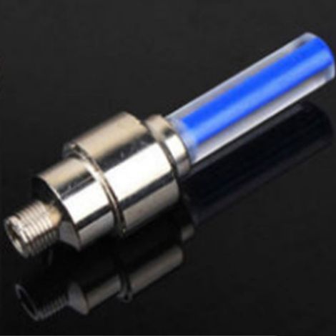2er-Pack beleuchtete Reifenventilkappen für Motorrad, Ventilschaftlampe, Radlicht für die Nacht, universell für Auto, Fahrrad, Blau (1/4)