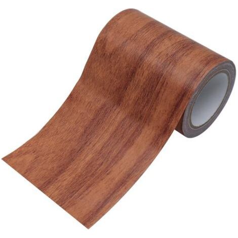 Wood Look Adhesive Tape 8cm x 4.57m Wood Grain Repair Tapes for Repairing Laminate Floors, Furniture or Door Edges (Chocolate) (1/5)