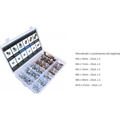 Juego de tuercas Nitonakrętki M3-M10, 300 piezas, alta calidad, para conexiones eléctricas y trabajos mecánicos, durabilidad y resistencia, marca Silver