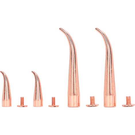Poinçons à clous pointus en or rose, fil transparent, grandes et petites tailles, clous électroplaqués pour décoration de sacs et vêtements (1/5)