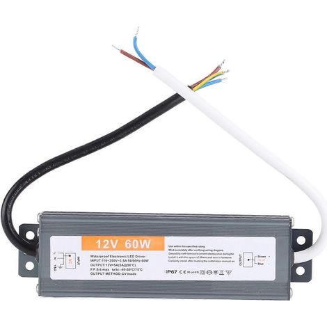 60W Ultradünnes wasserdichtes Netzteil LED-Netzteil-Treiber AC110250V (50/60HZ)(DC12V )