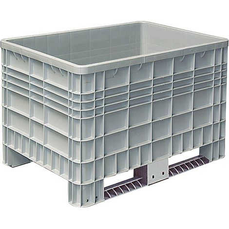 BRB Palettenbox mit Außenrippen und 2 Kufen, LxBxH 1170 x 800 x 800 mm (1/3)
