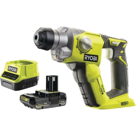 Pack RYOBI Marteau perforateur R18SDS-0 - 18V One+ - 1 Batterie 2.0Ah - 1 Chargeur rapide