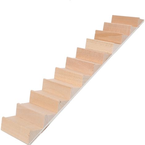Escalier miniature en bois à l'échelle 1:12, marches à monter soi-même, accessoires décoratifs pour maison de poupée (sans rampe). (1/5)