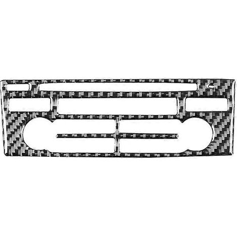Pour 718 982 2016-2022, cache autocollant de panneau radio CD de console centrale de voiture en fibre de carbone, garniture intérieure AC (1/5)