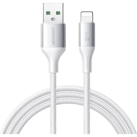 Cable Joyroom Flash Series de carga rápida USB-A a Lightning 3A, 1 m - Blanco