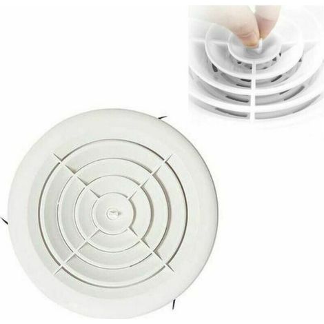 Grille De Ventilation - 100 mm - Réglable - Pour Salle De Bain Bureau Chambre - 1 Pièce (1/4)