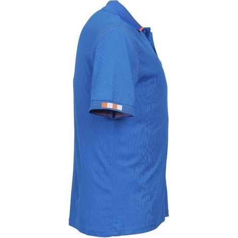 Polo de Travail Beven - Taille XL - Bleu/Orange Fluo - Résistant et Confortable - D-Work