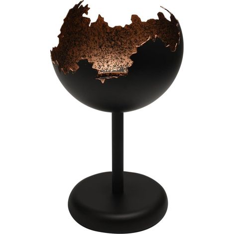 Candelabro negro y dorado, con forma de bola, decoración moderna, decoración de mesa y navideña, candelabro ornamental (1/5)