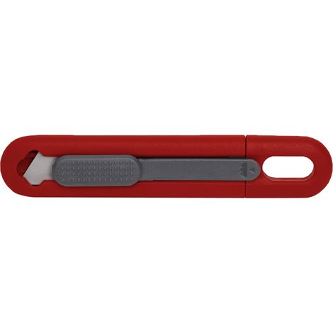 STIER Sicherheits-Cuttermesser Basic mit automatischem Klingeneinzug, robustes Gehäuse, Klingel wechselbar, für Trapezklingen, ergonomischer Handgriff