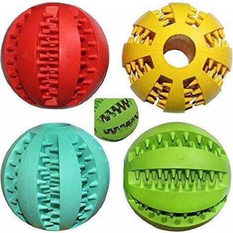 Balle Balle 7cm Jeu Pour Chien Plastique Interactif Alimentation à Mâcher Dents Animal (1/2)