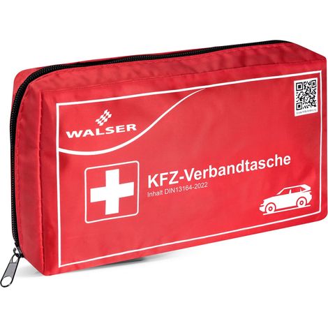 Trousse de premiers secours KFZ rouge selon la norme DIN 13164:2022 (1/5)