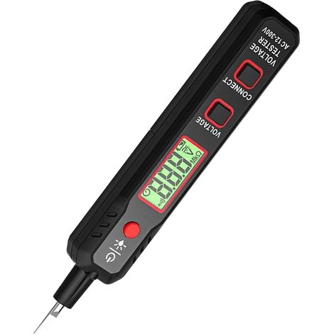 Détecteur de tension, outil électrique de testeur de fil portable Outil de testeur de fil, multimètre numérique avec centre de gravité, compteur de courant, voltmètre pour une (1/5)