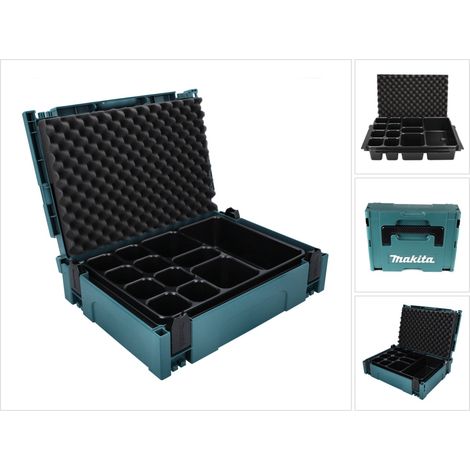 Makita Makpac 1 + Universaleinsatz Einlage mit 12 Mulden ( P-83674 ) für Kleinteile (1/5)
