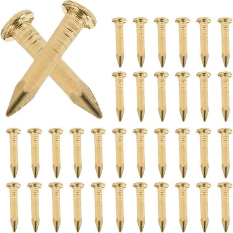 Healeved Lot de 100 clous ronds en cuivre avec tête laiton, pointus et résistants à la flexion, pour