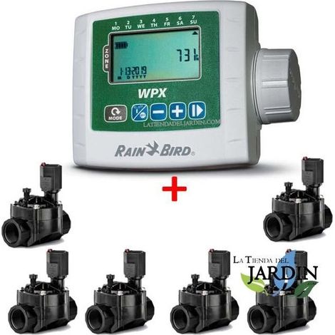 Rain Bird WPX6, Programmatore di irrigazione a batteria + 6 Elettrovalvola 1'' 9V 100HV Rain Bird (1/5)