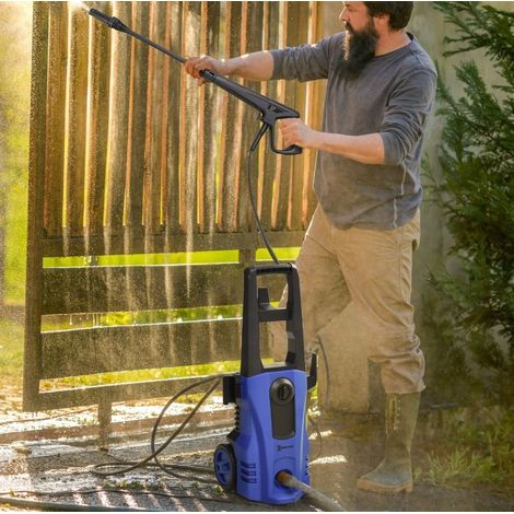 Idropulitrice alta pressione 1800 W, 150 bar, 510 l/h, ruote, tubo 6 m blu (1/5)