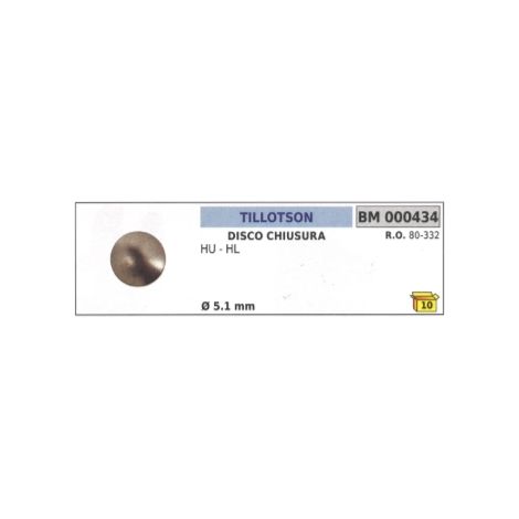 TILLOTSON disco de bloqueo motosierra TILLOTSON HU - HL Ø  exterior 5,1 mm 80-332